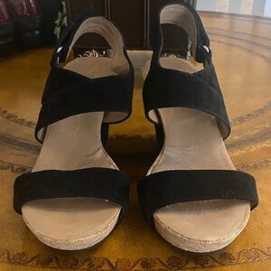 Bettye Muller Black Suede Sandals